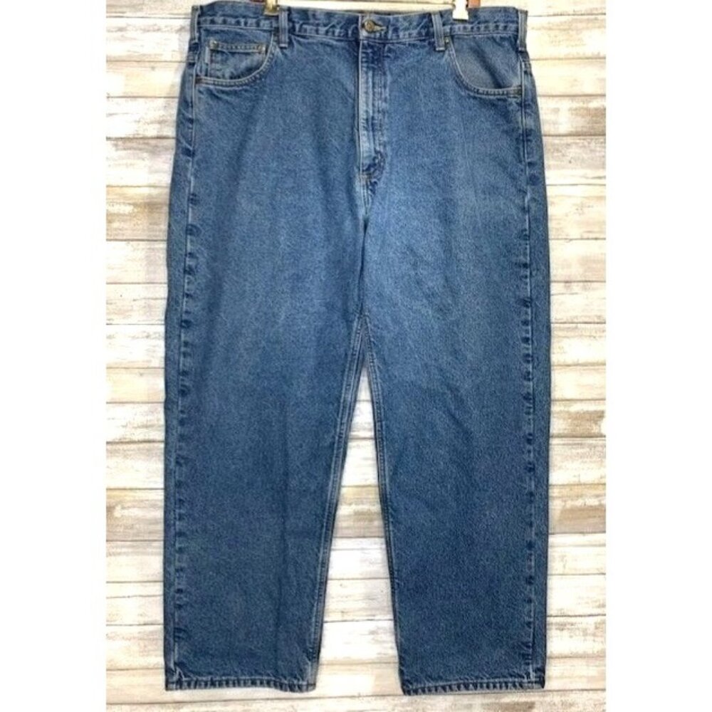 Carhartt Men's Blue‎ Jeans Size 42x30 Relaxed Fit 5 Pocket Cotton Jeans